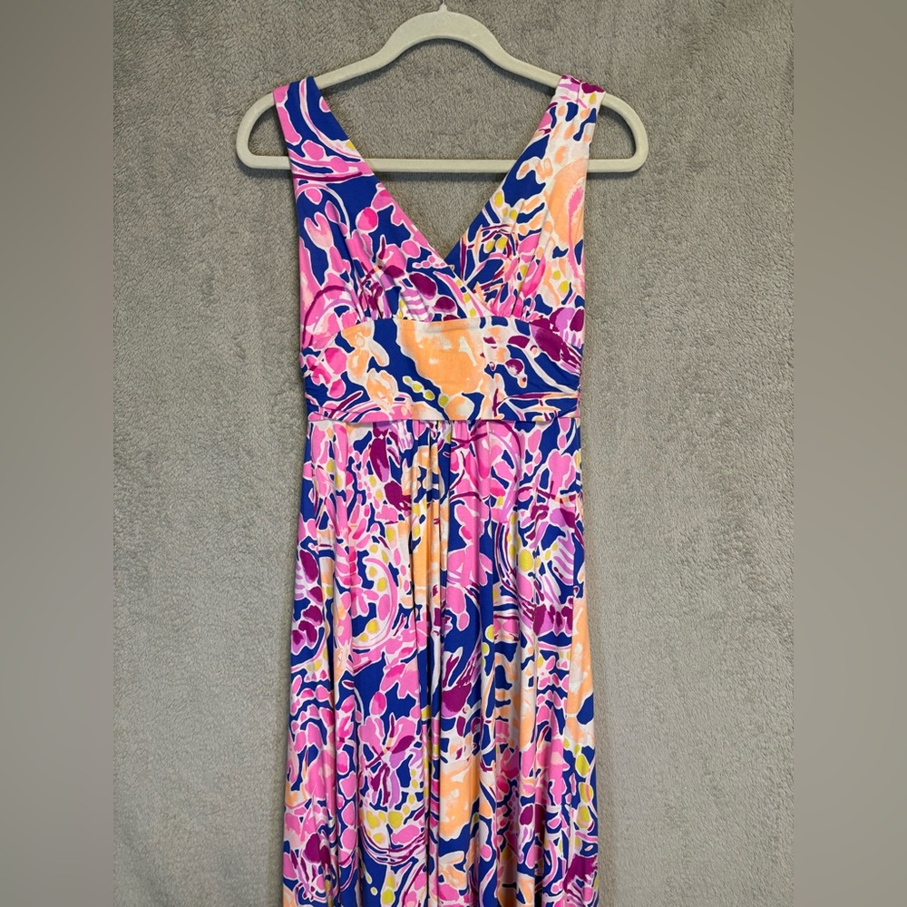 Lilly Pulitzer (size 8) floral print, maxi dress